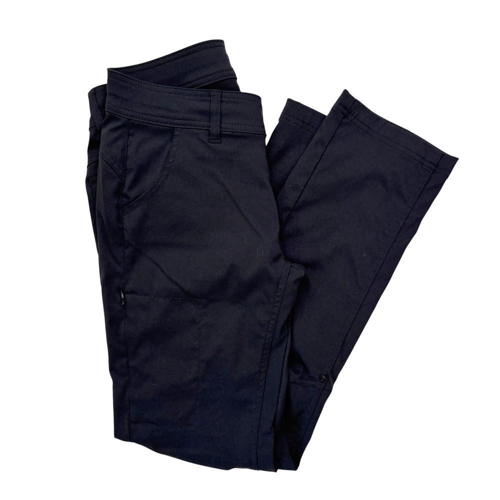Prana Halle Hiking Pants Black Stretch Zion UPF 50+ Water Repellent Size 6 - Picture 6 of 8